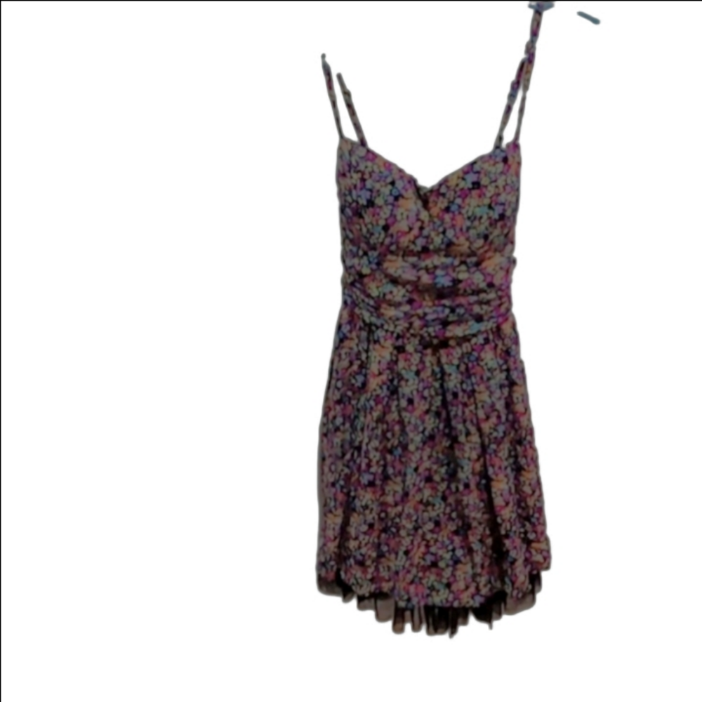 (70)   B DARLLIN FLORAL SUMMER DRESS SPEGEHTI STRAPS, size 5 / 6